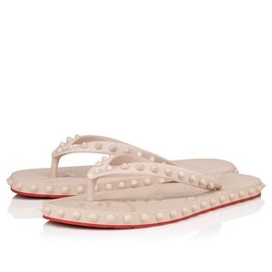 🚫🔥❤️🩴💯AUTHENTIC CHRISTIAN LOUBOUTIN SUPER LOUBI FLIP🔥❤️🩴🚫